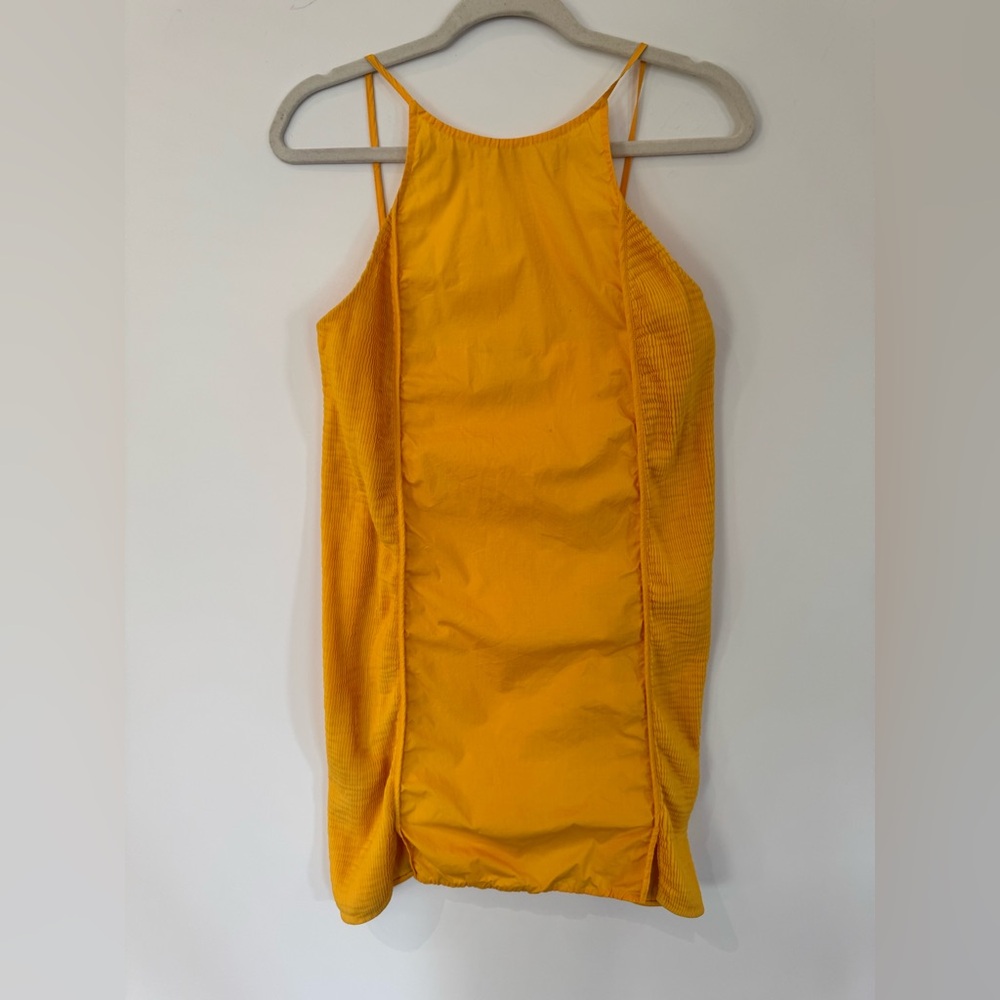 3.1 Phillip Lim slip dress tank yellow resort 90s y2k vacation tropical small